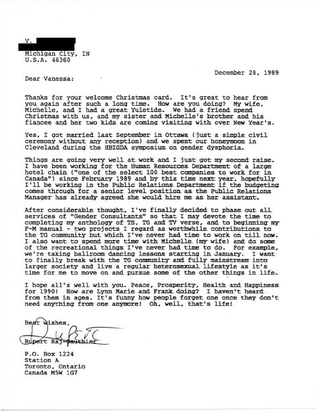 Download the full-sized image of Letter from Rupert Raj to Vanessa (December 28, 1989)