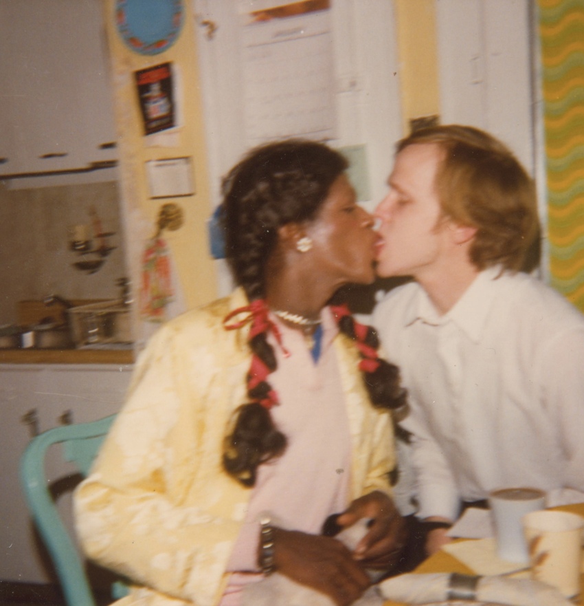 Download the full-sized image of A Photograph of Marsha P. Johnson Kissing an Unknown Person