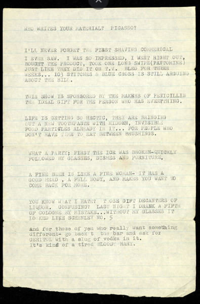 Download the full-sized image of Finocchio's Emcee Lines [2]