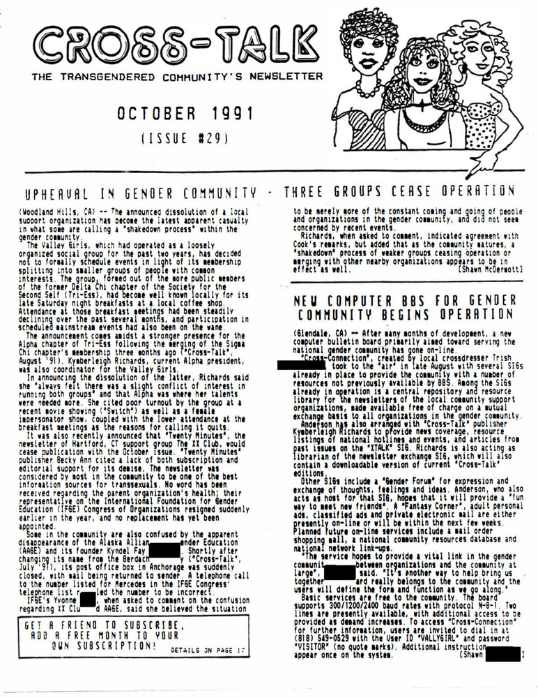 Download the full-sized PDF of Cross-Talk: The Gender Community’s News & Information Monthly, No. 28 (September, 1991)