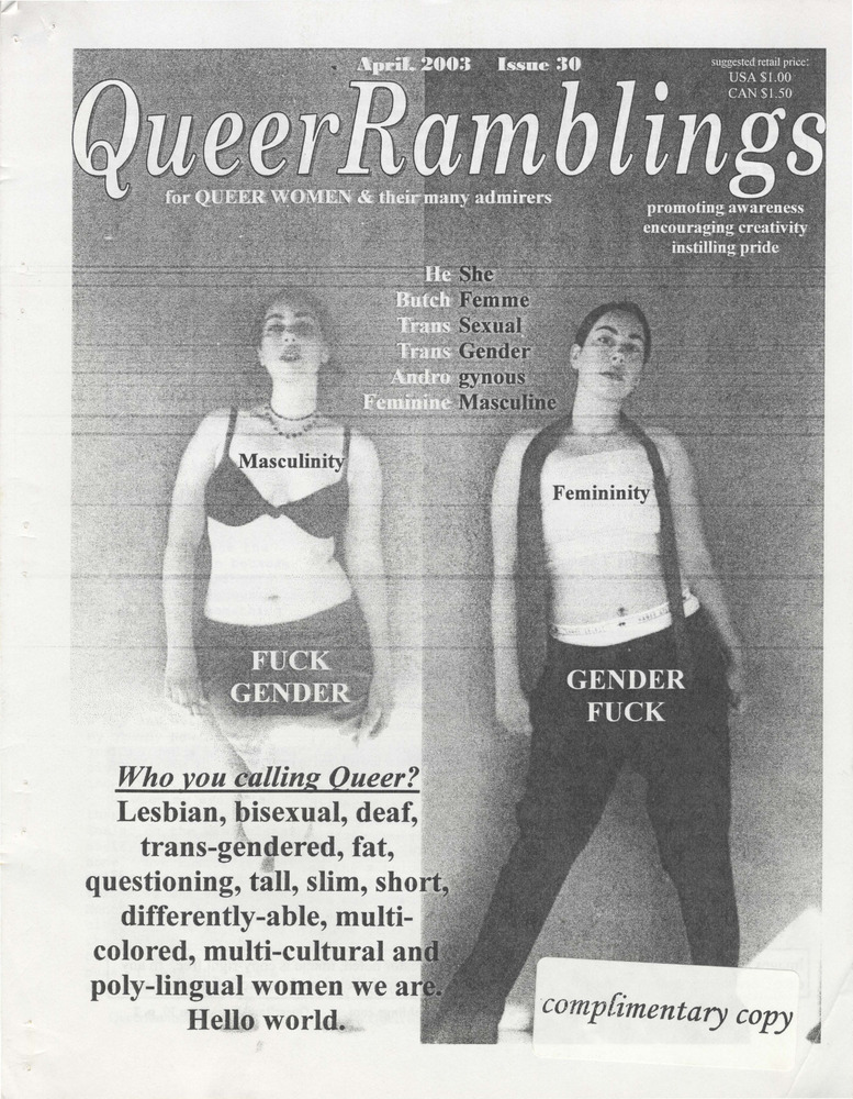 Download the full-sized PDF of Queer Ramblings Issue 30