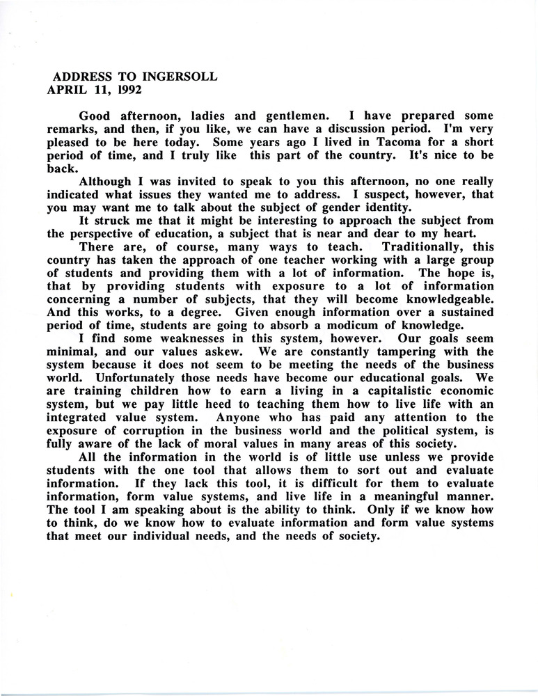 Download the full-sized PDF of Address to Ingersoll Gender Center by Kim Elizabeth Stuart (April 11, 1992)
