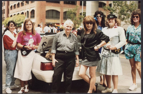 Download the full-sized image of Group portrait with car, Gay Freedom Day, 1992