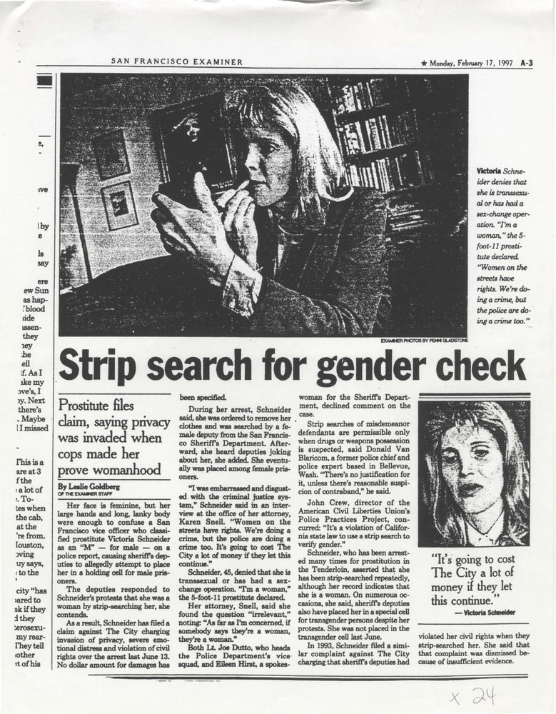 Download the full-sized PDF of Strip search for gender check
