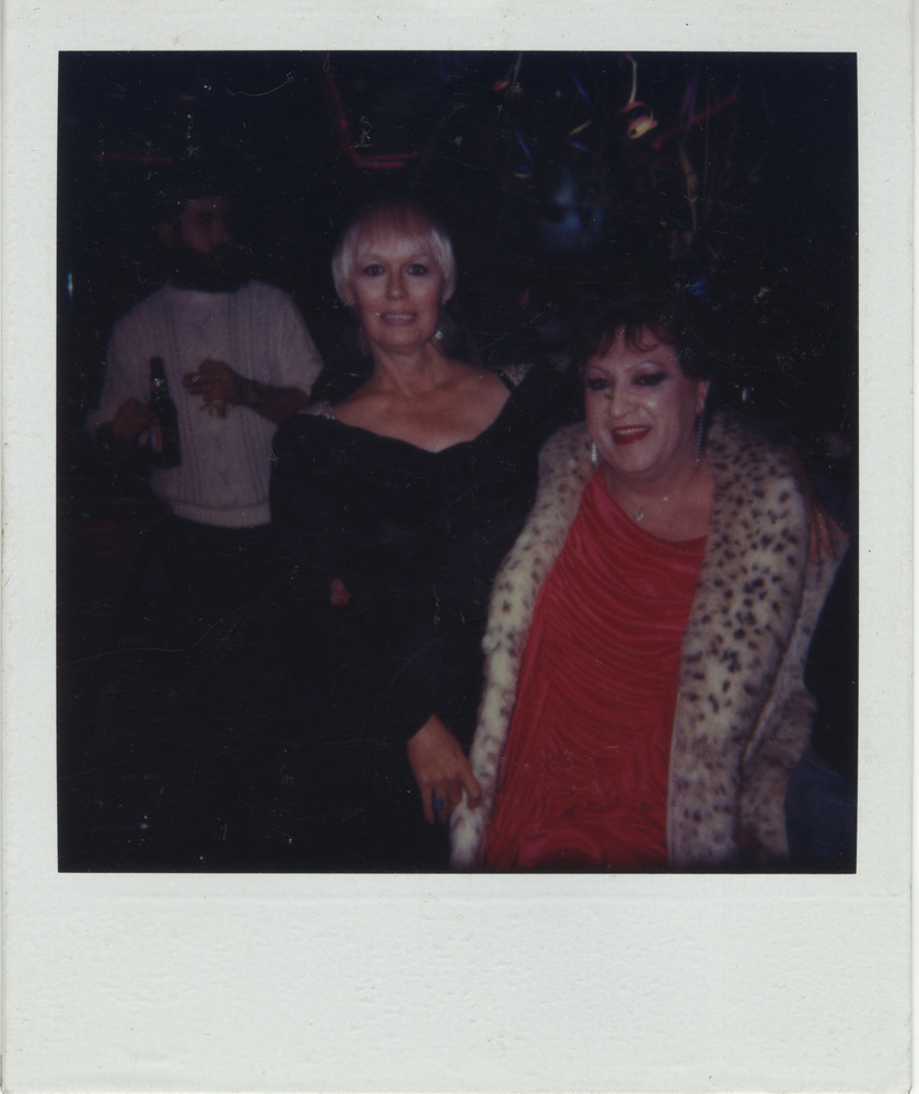 Download the full-sized image of Vicki Marlane with Friend in Fur Coat