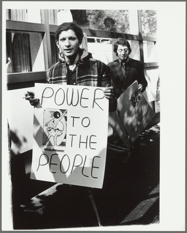 Download the full-sized image of Sylvia Rivera and Arthur Bell at Gay Liberation Demonstration