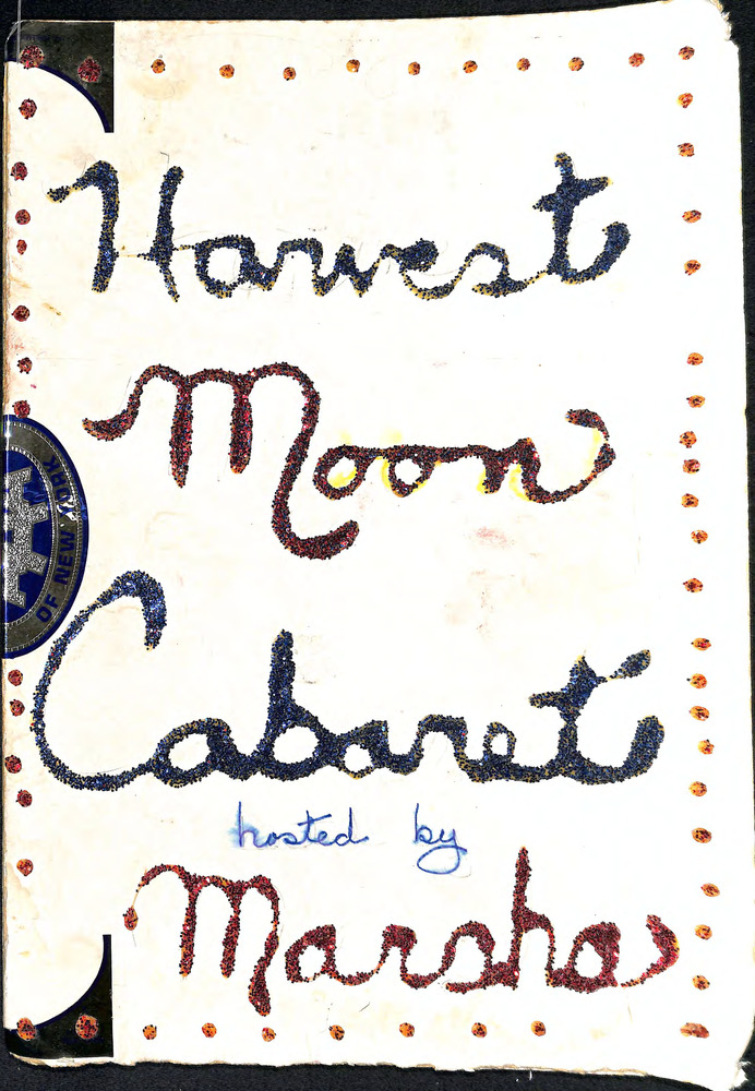 Download the full-sized PDF of Marsha's Script for the First Harvest Moon Cabaret