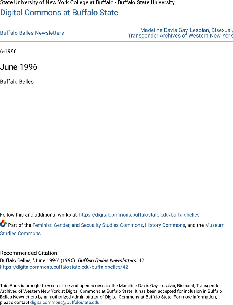 Download the full-sized PDF of Buffalo Belles Vol. 5 No. 6 (June, 1996)
