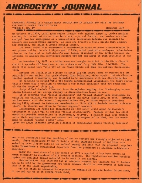 Download the full-sized image of Androgyny Journal, Volume 1, Number 4, February 1978