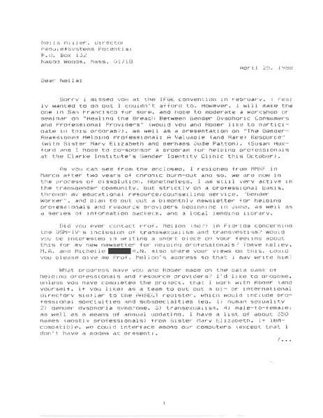 Download the full-sized image of Letter from Rupert Raj to Neila Miller (April 25, 1988)