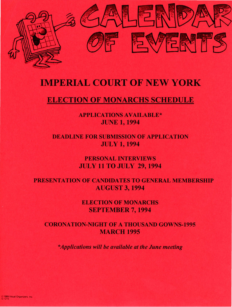 Download the full-sized PDF of Events Calendar: Imperial Court of New York
