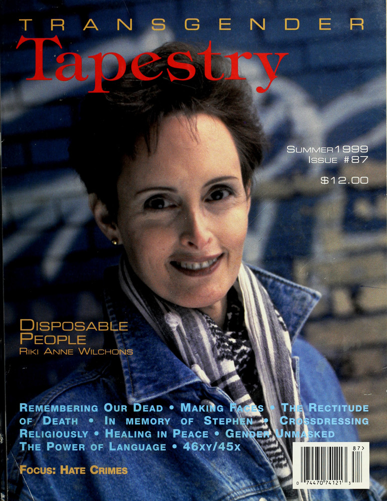 Download the full-sized image of Transgender Tapestry Issue 87 (Summer, 1999)